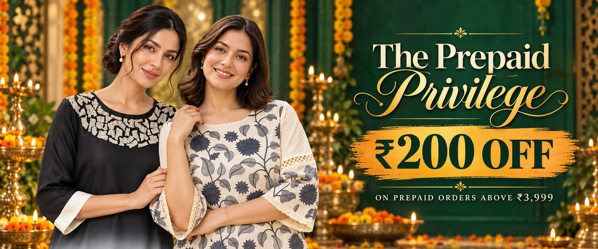 The Prepaid Privilege. ₹200 off on prepaid orders above ₹3,999.
