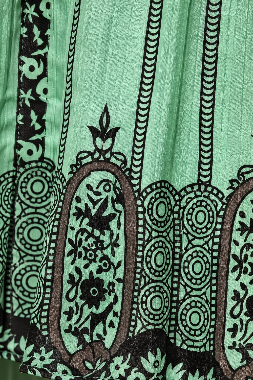 Mint green printed tunic co-ord, work detail